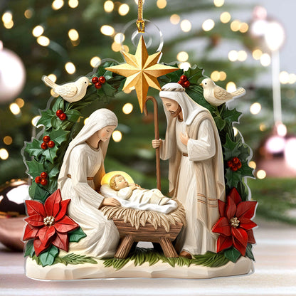 Ivory Blessing Jesus Is The Reason -  1-Layer Acrylic Ornament