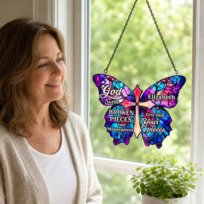 Grace Gives Me Wings - Personalized Acrylic Suncatcher