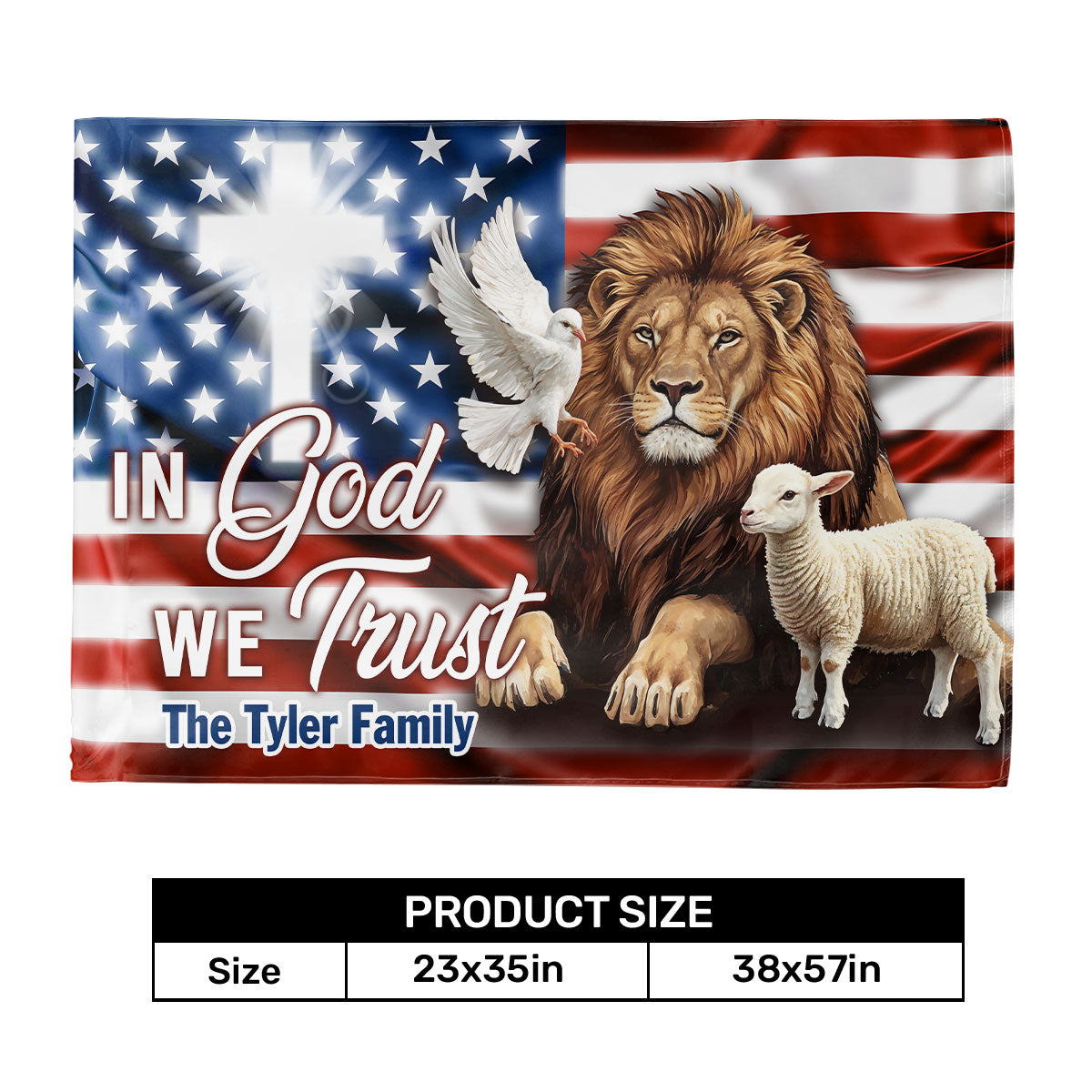 Our Nation Under God - Personalized House Flag