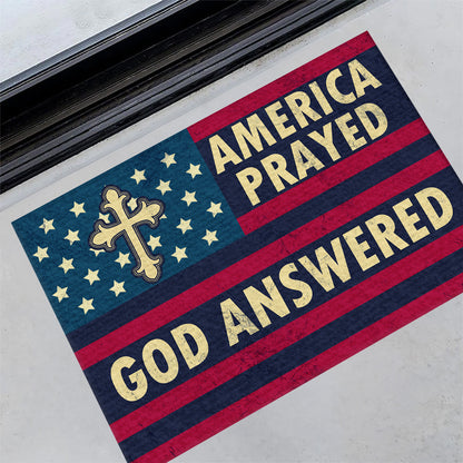 America Prayed God Answered - Doormat