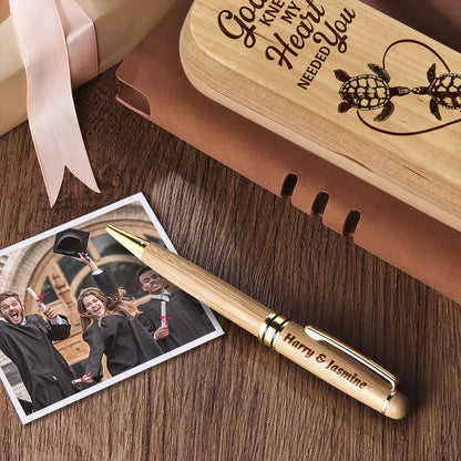 God Knew My Heart Needed You - Personalized Wooden Pen Set