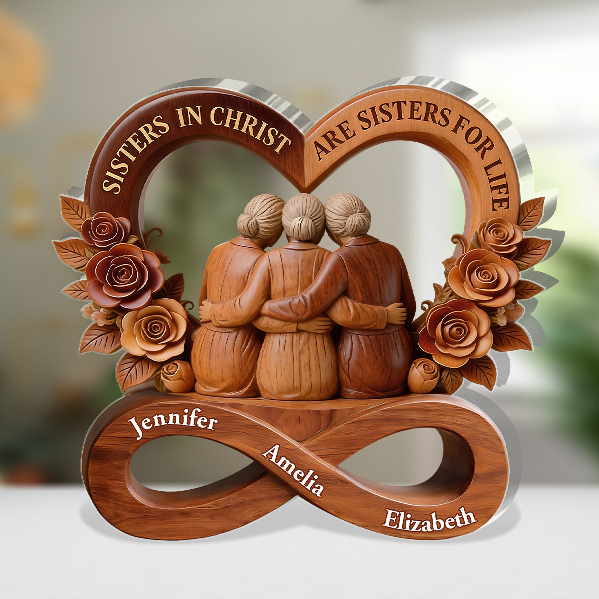 A Sister In Christ Is A Sister For Life - Personalized Custom Shaped Acrylic Plaque