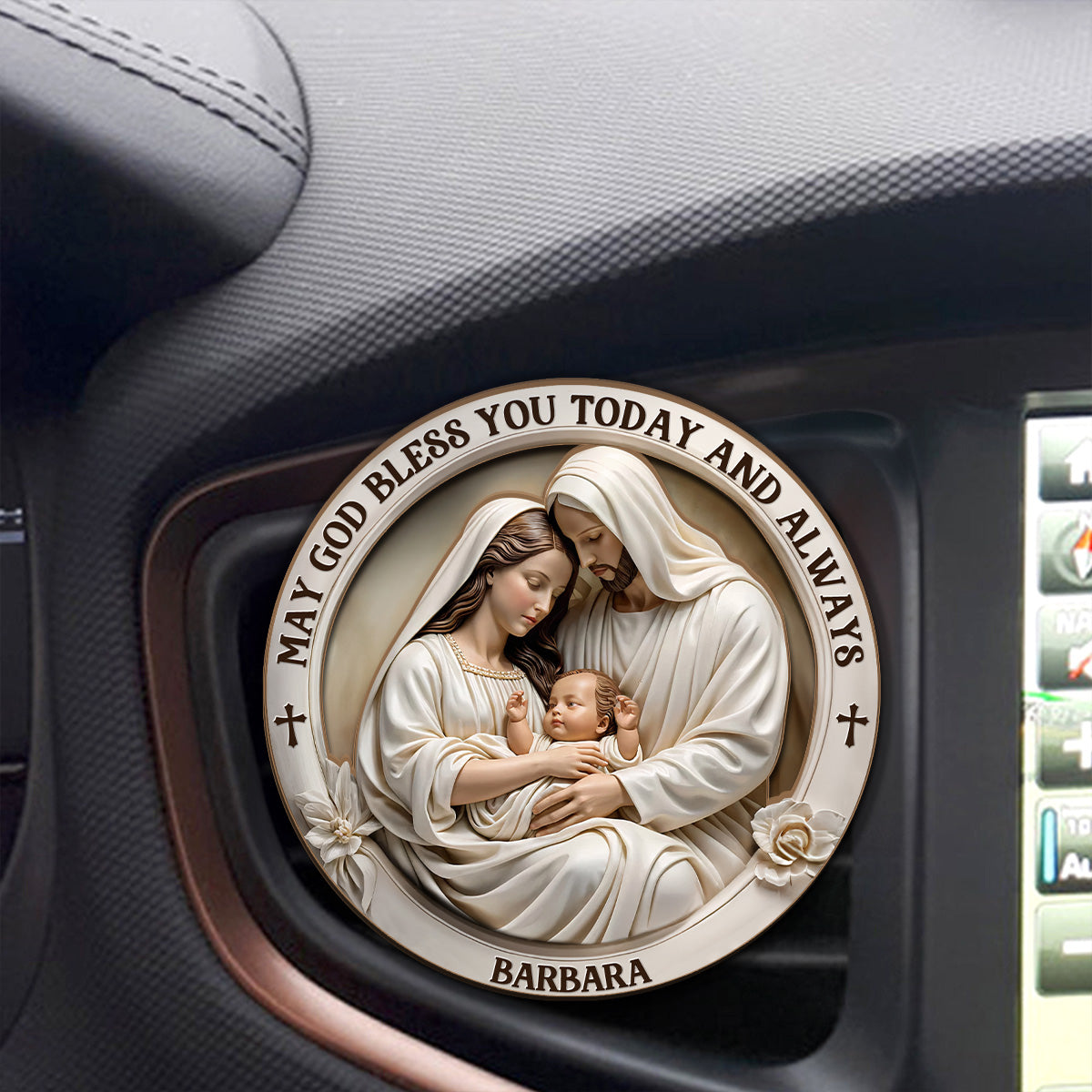 May God Bless You Today And Always - Personalized Car Visor Clip