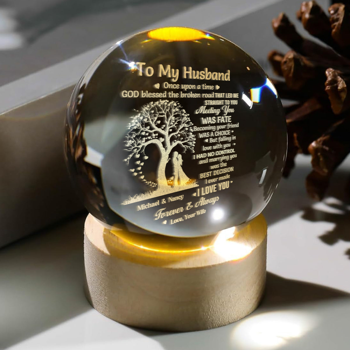Once Upon A Time - Personalized Crystal Ball Night Light