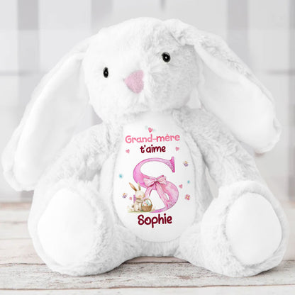 Grand-mère T'aime - Personalized Stuffed Bunny