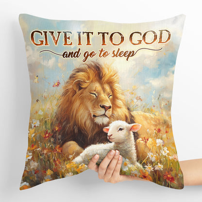 Give It To God And Go To Sleep - Crystal Velvet Pillow