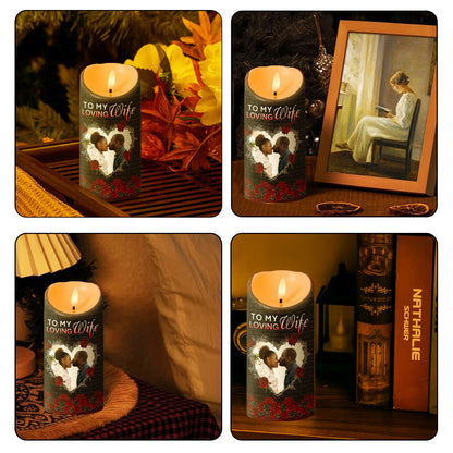 To My Loving Wife - Personalized Flameless LED Candle