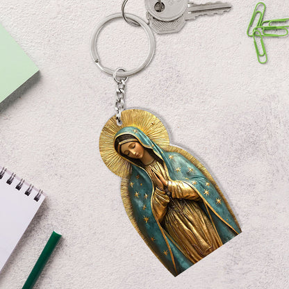 Vintage Style Virgin Mary - Acrylic Keychain