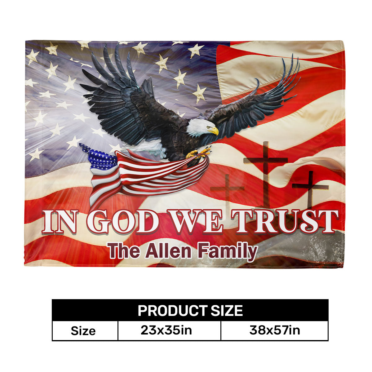 In God We Trust - Personalized House Flag