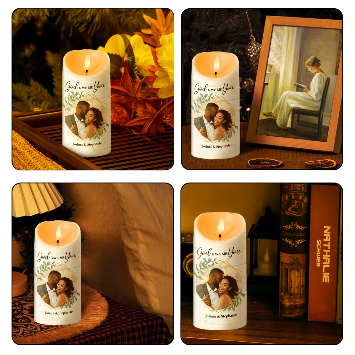 God Gave Me You - Personalized Flameless LED Candle