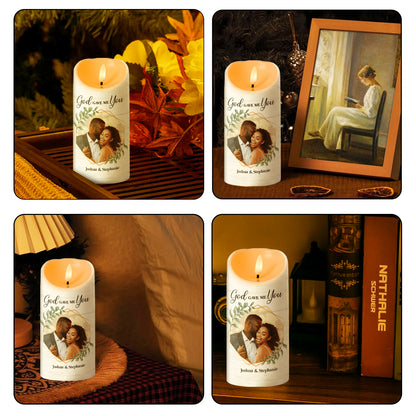 God Gave Me You - Personalized Flameless LED Candle