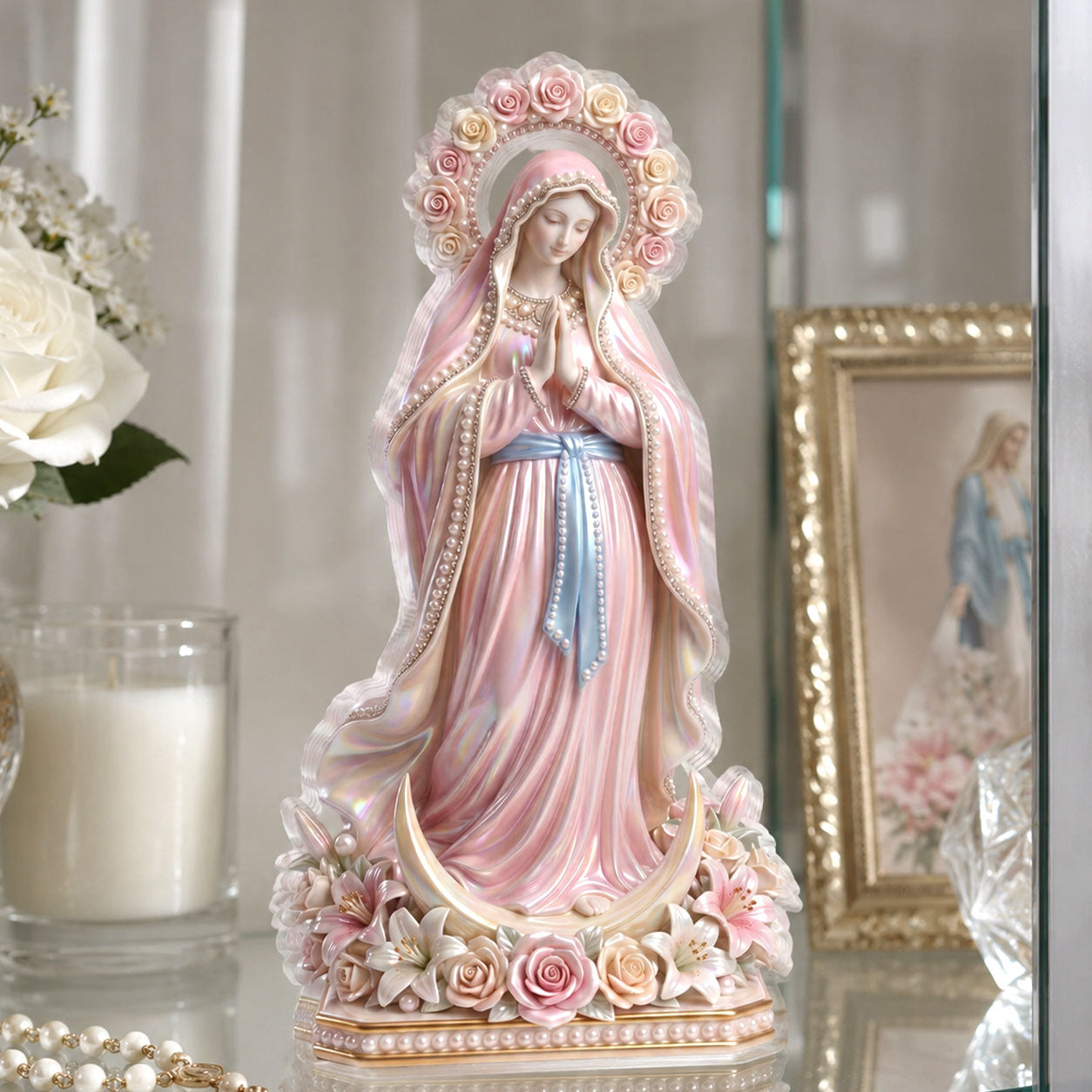 Heavenly Mother Of Pearls -  Custom Shaped Acrylic Plaque