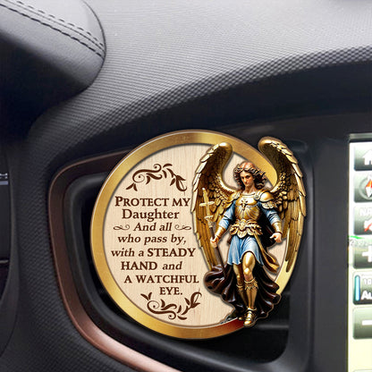 Protect Us With A Steady Hand And A Watchful Hand - Personalized Car Visor Clip