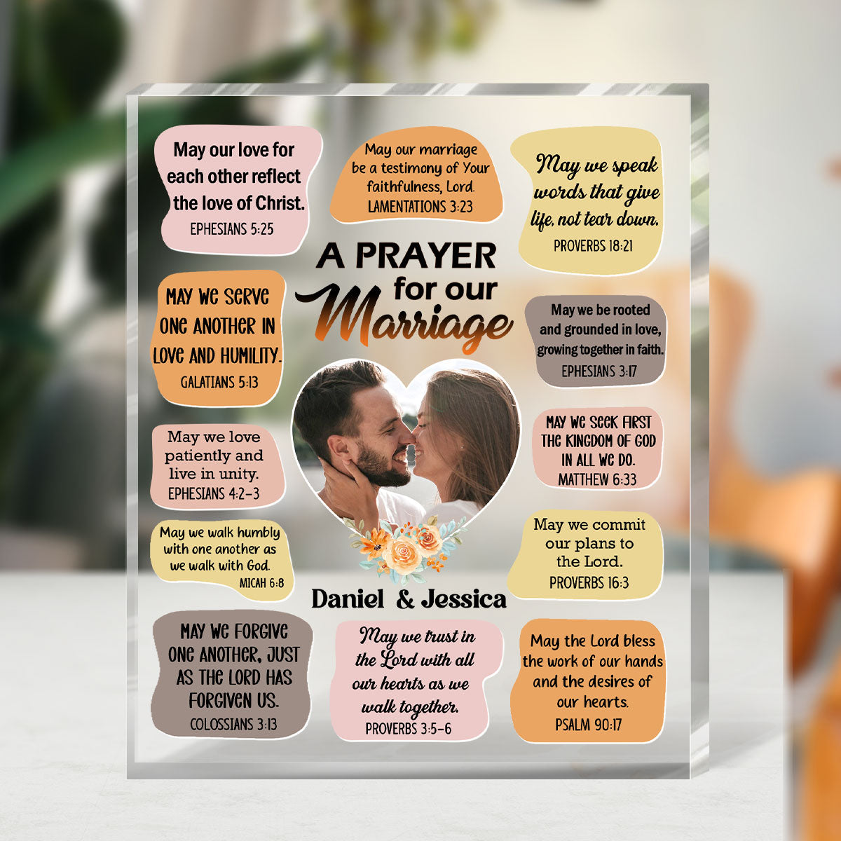 A Prayer For Our Marriage - Personalized Custom Shaped Squared Acrylic Plaque
