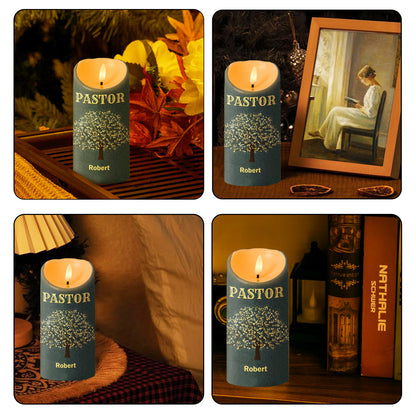 Pastor Appreciation - Personalized Flameless LED Candle