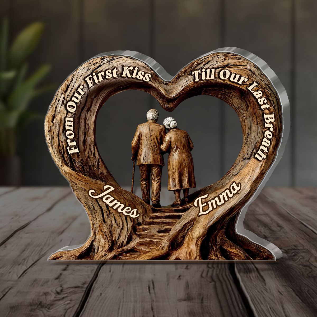 Rough Roads, Steady Love - Personalized Custom Shaped Squared Acrylic Plaque