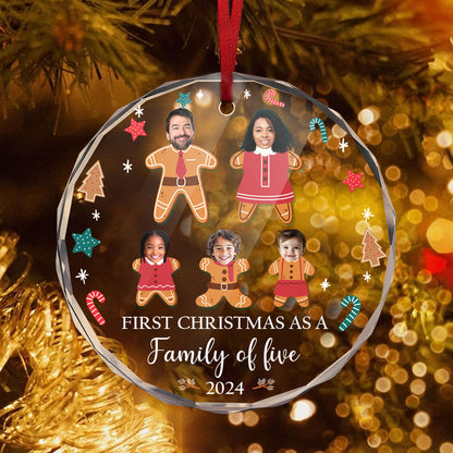 First Christmas - Personalized Custom Glass Ornament FCURGOPLEHA2185TA