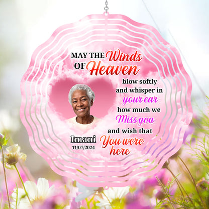 May The Winds Of Heaven Blow Softly - Personalized Wind Spinners