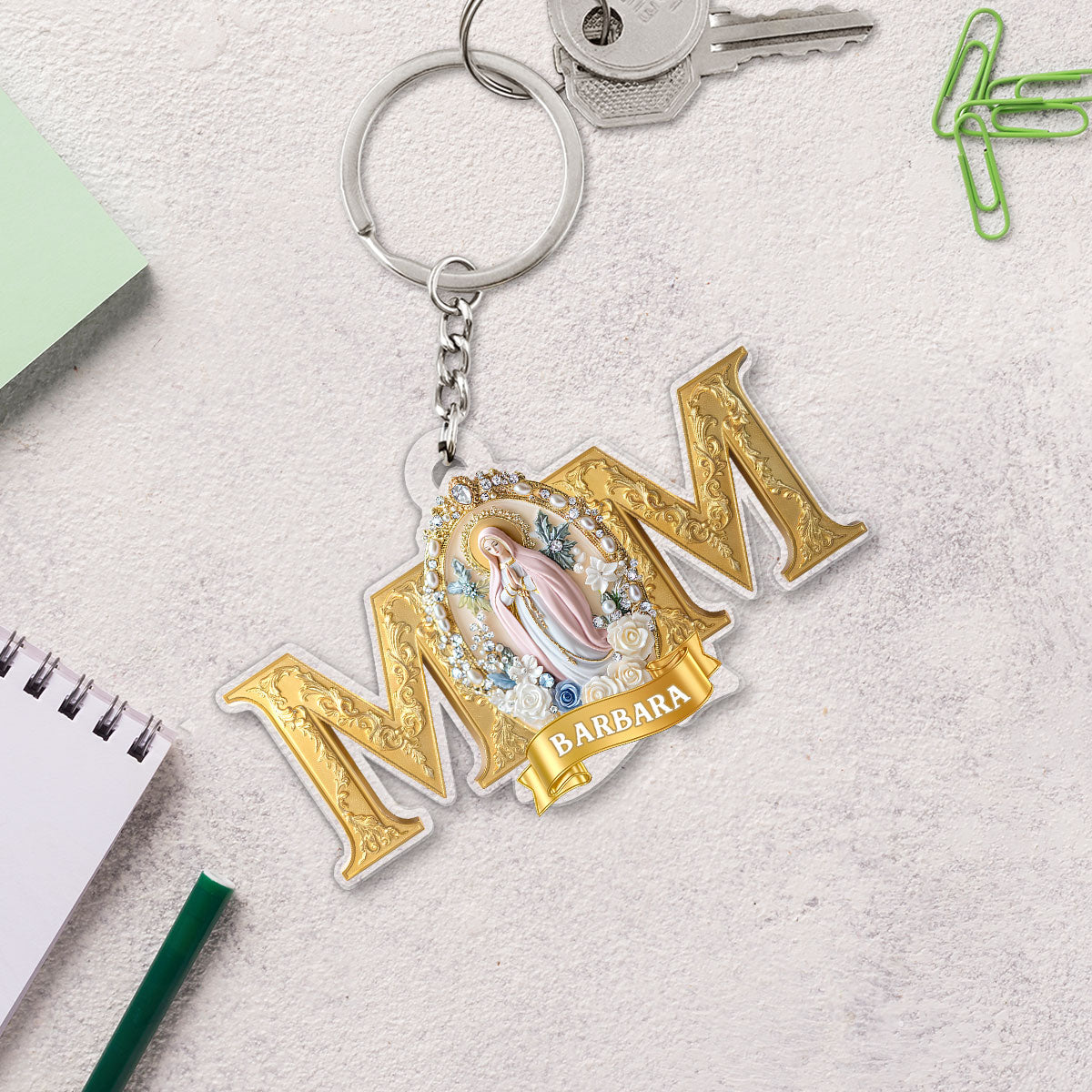 Lady Of Guadalupe Mom - Personalized Acrylic Keychain