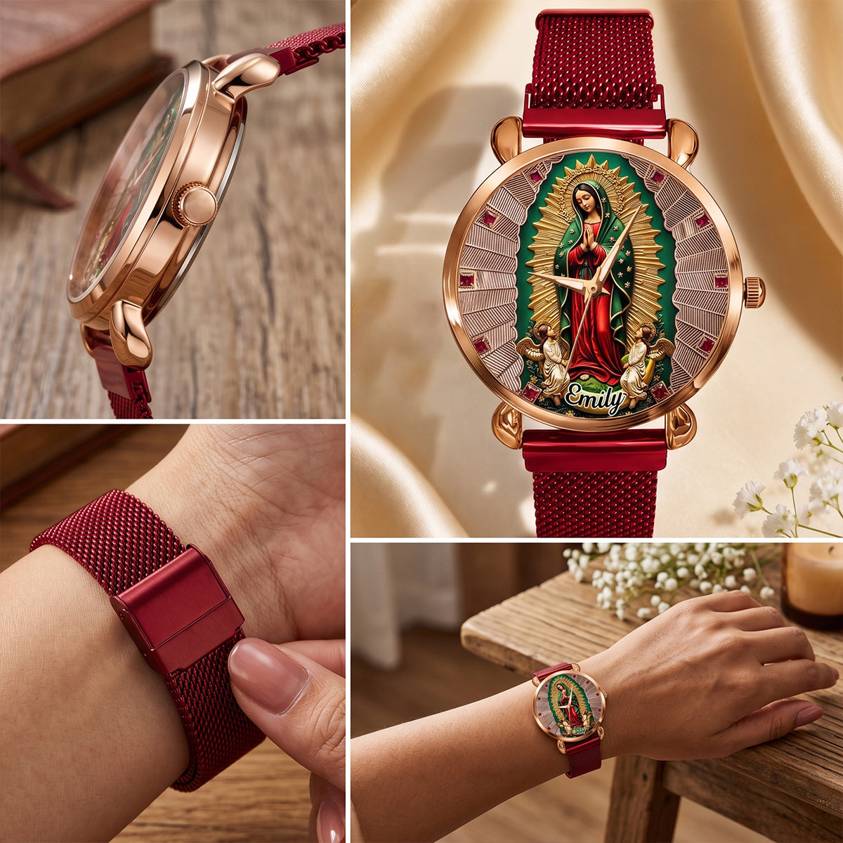Our Lady Of Guadalupe - Personalized Women's Wrist Watch