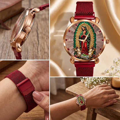 Our Lady Of Guadalupe - Personalized Women's Wrist Watch