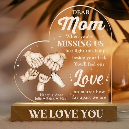 When You Are Missing Us Light This Lamp - Personalized Acrylic Plaque Night Light