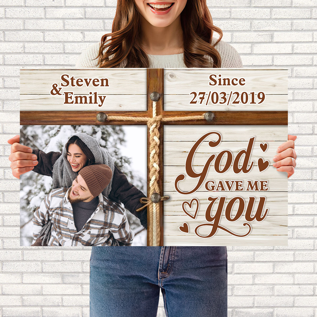 God Gave Me You - Personalized Poster