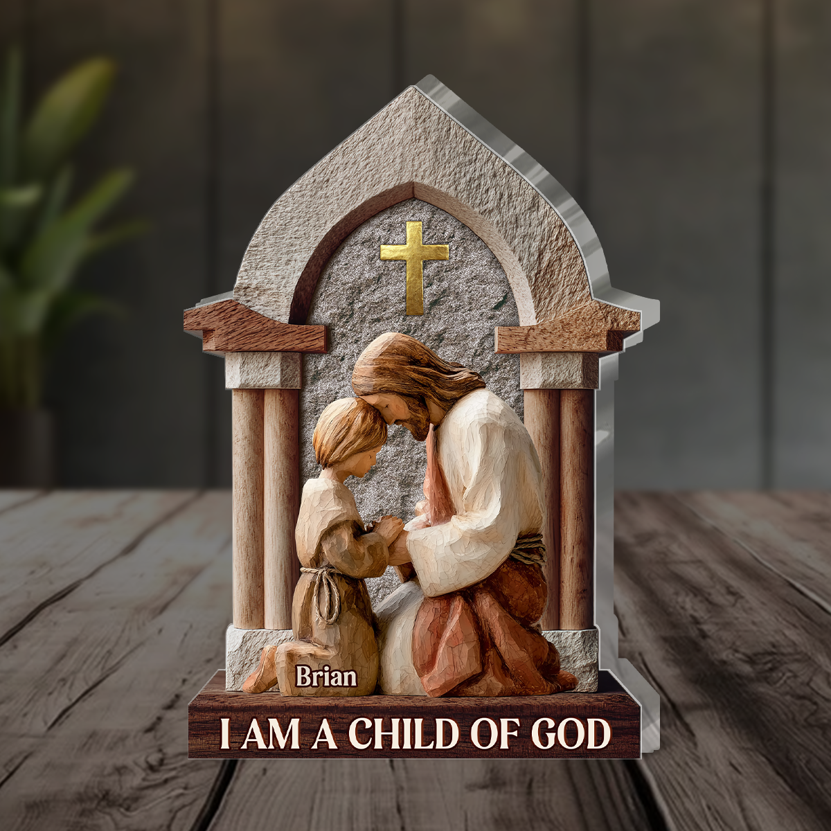 I Am A Child Of God - Personalized Custom Shaped Squared Acrylic Plaque