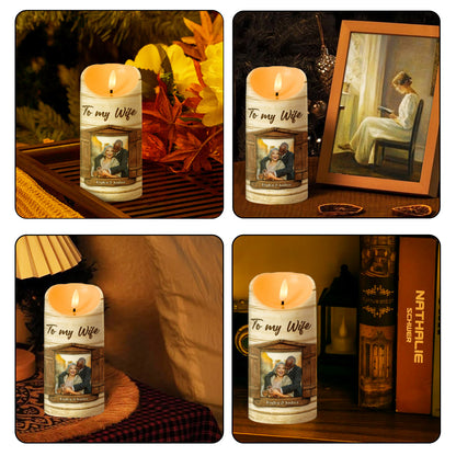 Our Home Ain't No Castle Old Couple - Personalized Flameless LED Candle