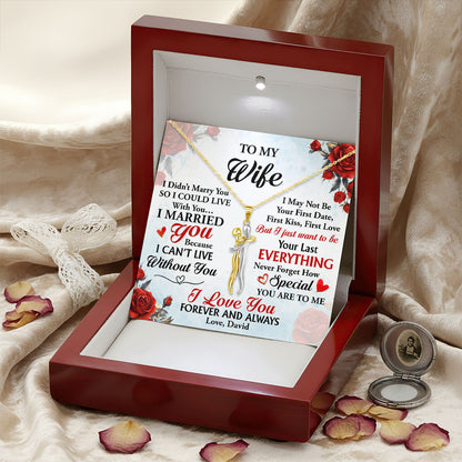 I Married You Because I Can't Live Without You - Personalized Hug Charm Necklace
