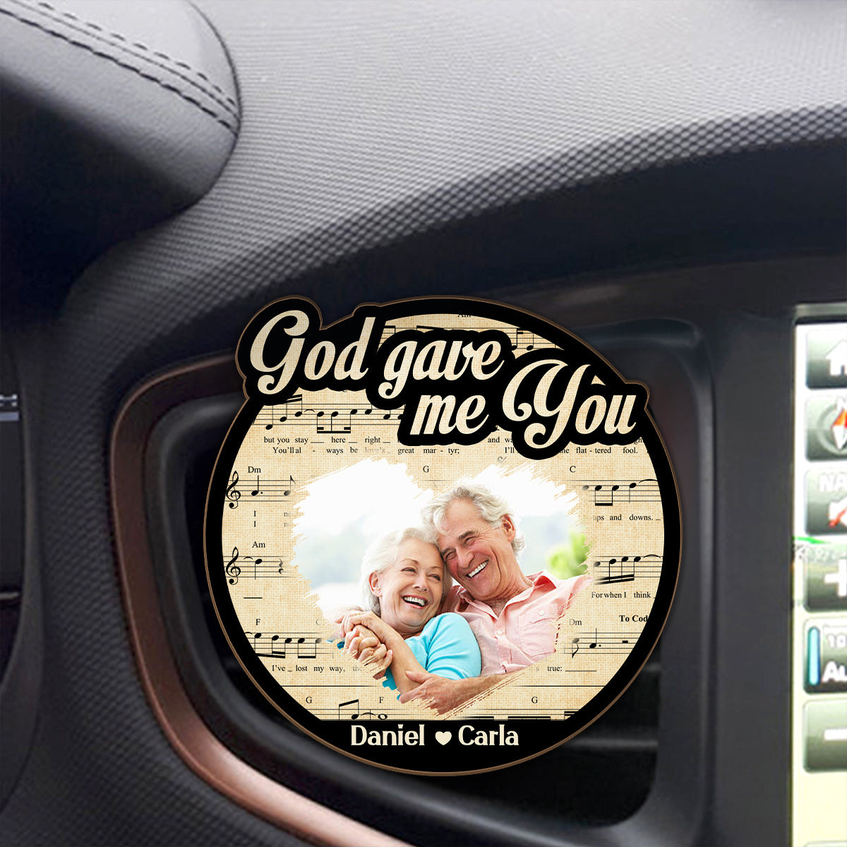 God Gave Me You - Personalized Car Visor Clip