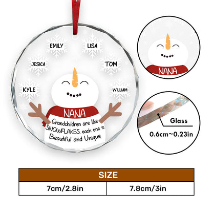 Grandkids Are Like Snowflakes - Personalized Custom Glass Ornament FCURGOPLEHA2522L