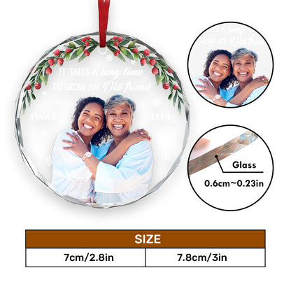 It Takes A Long Time To Grow An Old Friend - Personalized Custom Glass Ornament FCURGOPLEHA2839T