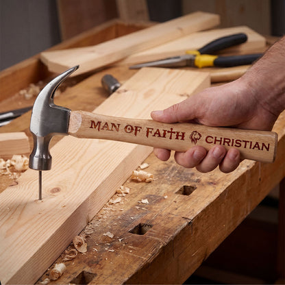 Man Of Faith - Personalized Wooden Hammer