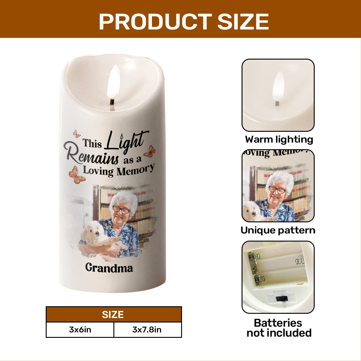 This Light Remains As A Loving Memory - Personalized Flameless LED Candle