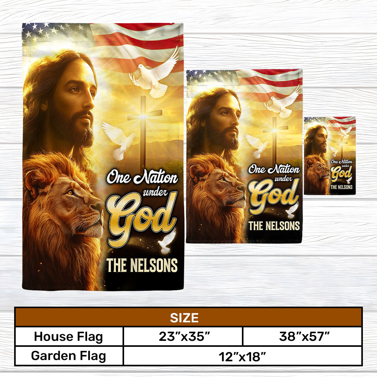 One Nation Under God - Personalized Garden Flag