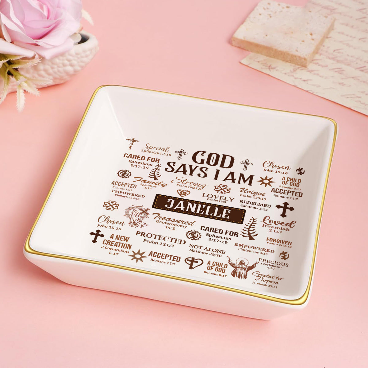 God Says I Am - Personalized Jewelry Dish FCJDNUTN1903L