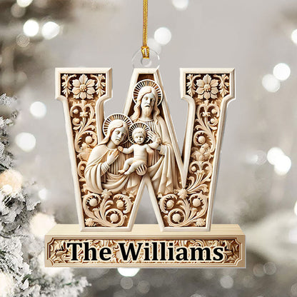 Nativity Family - Personalized 1-Layer Acrylic Ornament
