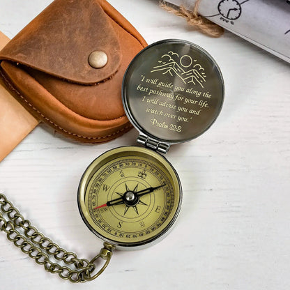 Let Your Faith And This Compass Guide You - Personalized Compass