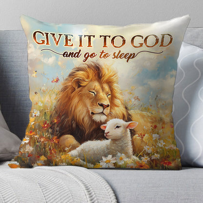 Give It To God And Go To Sleep - Crystal Velvet Pillow