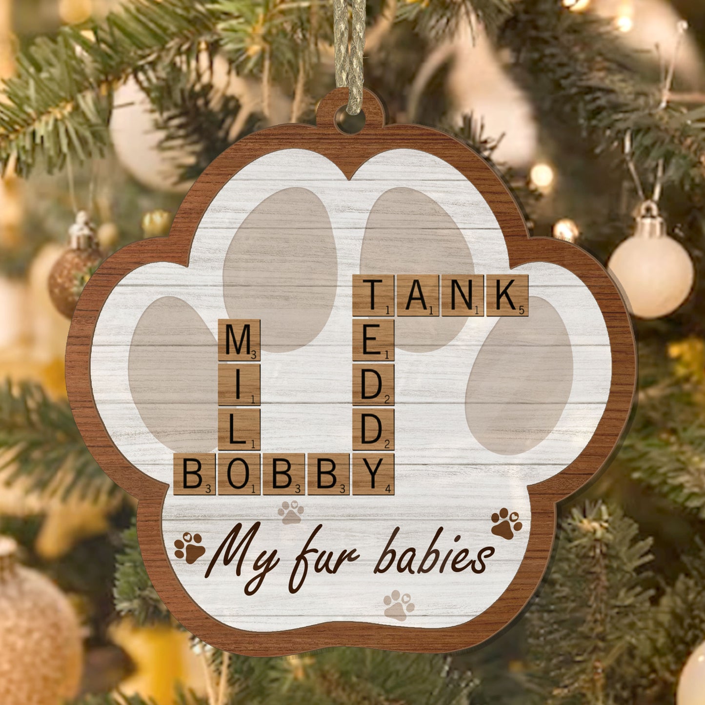 My Fur Babies - Personalized Wood & Acrylic Ornament