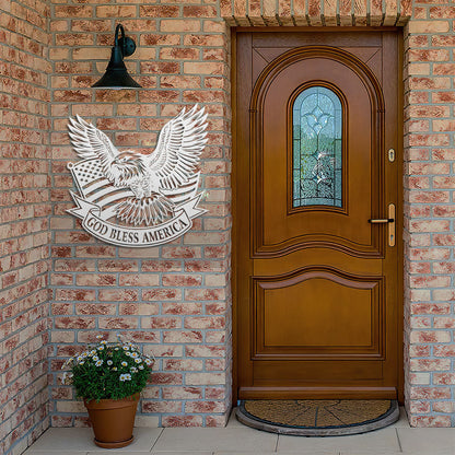 God Bless America -  Metal Wall Art Sign