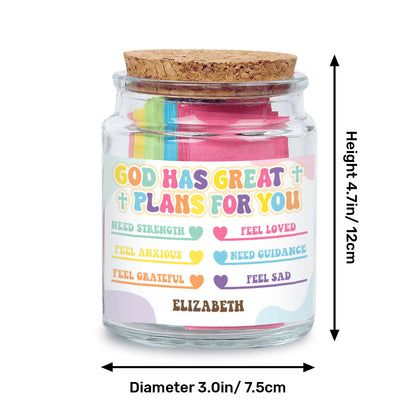 God Has Great Plans For You - Personalized Bible Verse Jar For Kids