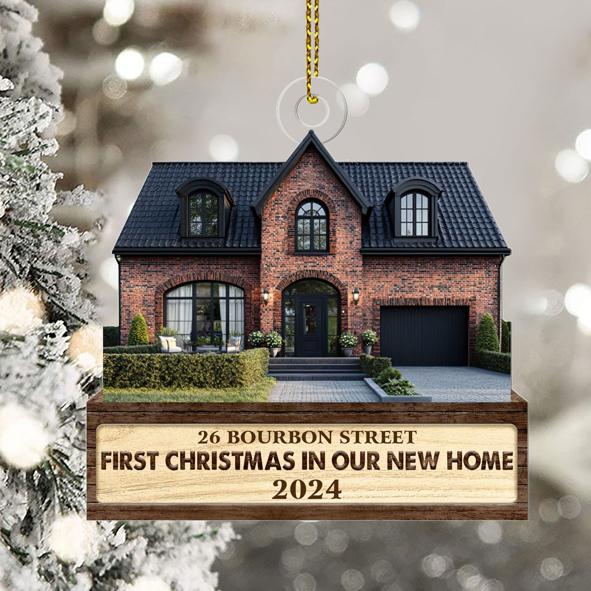 First Christmas In Our New Home - Personalized 1-Side Acrylic Ornament FCACOLEHA2470D