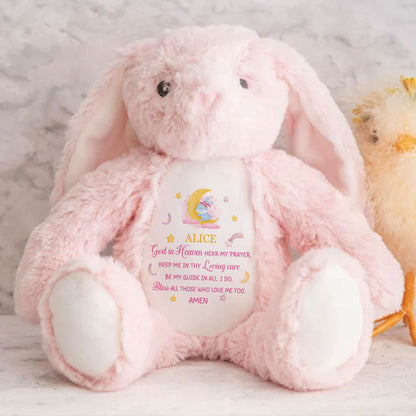 Kid's Prayers Everyday - Personalized Stuffed Bunny