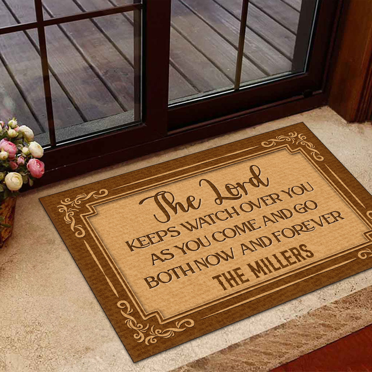 The Lord Keeps Watch Over You - Personalized Doormat