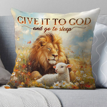 Give It To God And Go To Sleep - Crystal Velvet Pillow