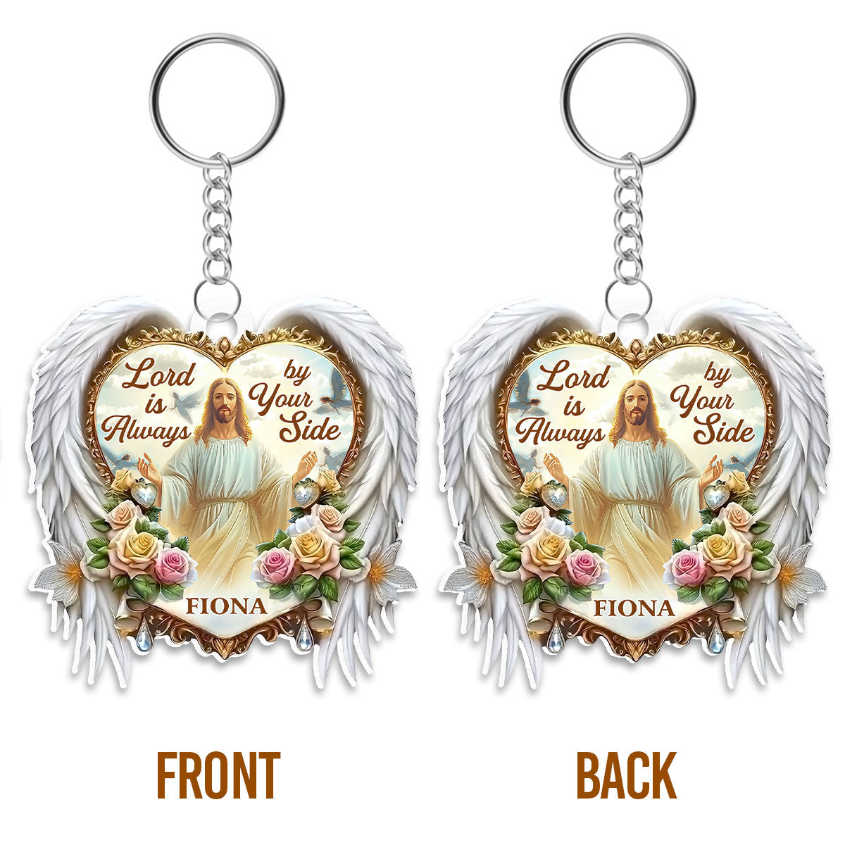 Lord Is By Your Side, Through Your Travels - Personalized Acrylic Keychain