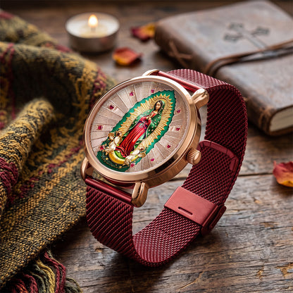 Our Lady Of Guadalupe - Personalized Women's Wrist Watch