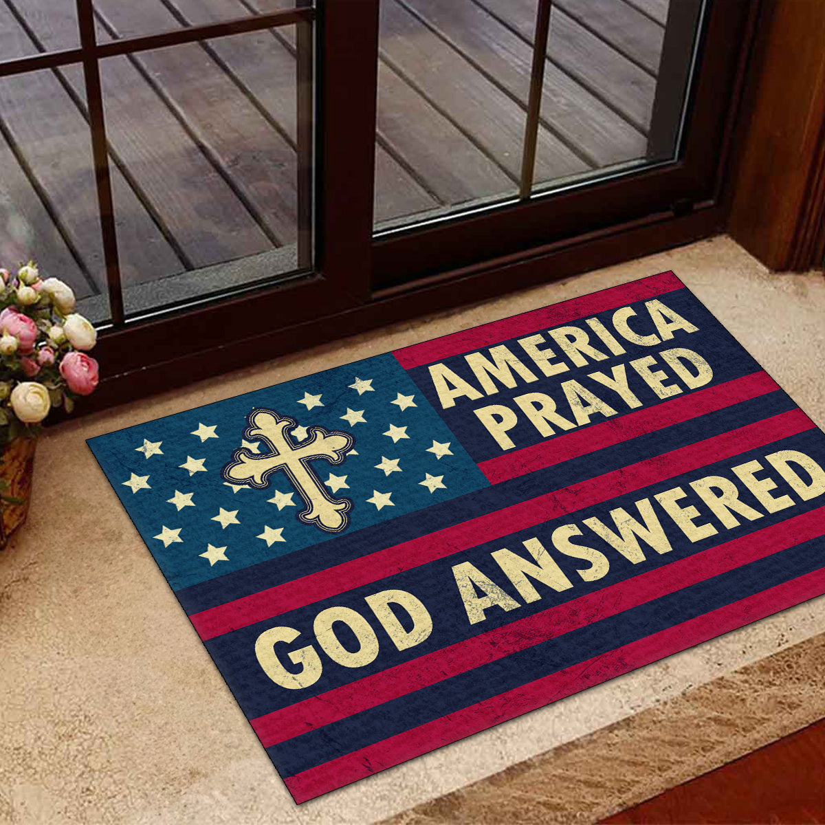 America Prayed God Answered - Doormat